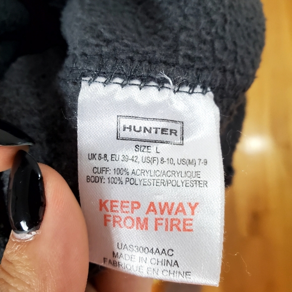 Hunter Boot Liner Fleece- socks Size L - Picture 8 of 9